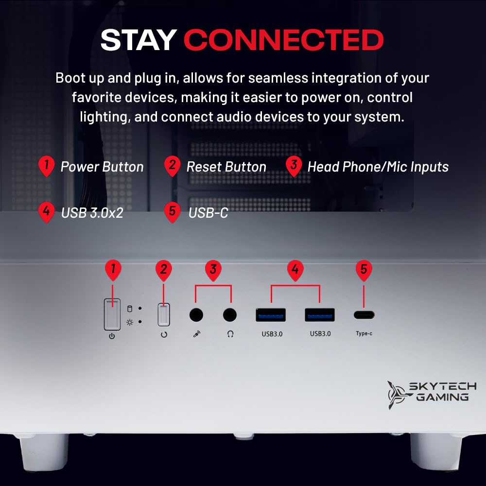 Skytech Gaming Azure 3 Gaming PC - Intel i7-14700F & RTX 5060 32GB DDR5 AIO