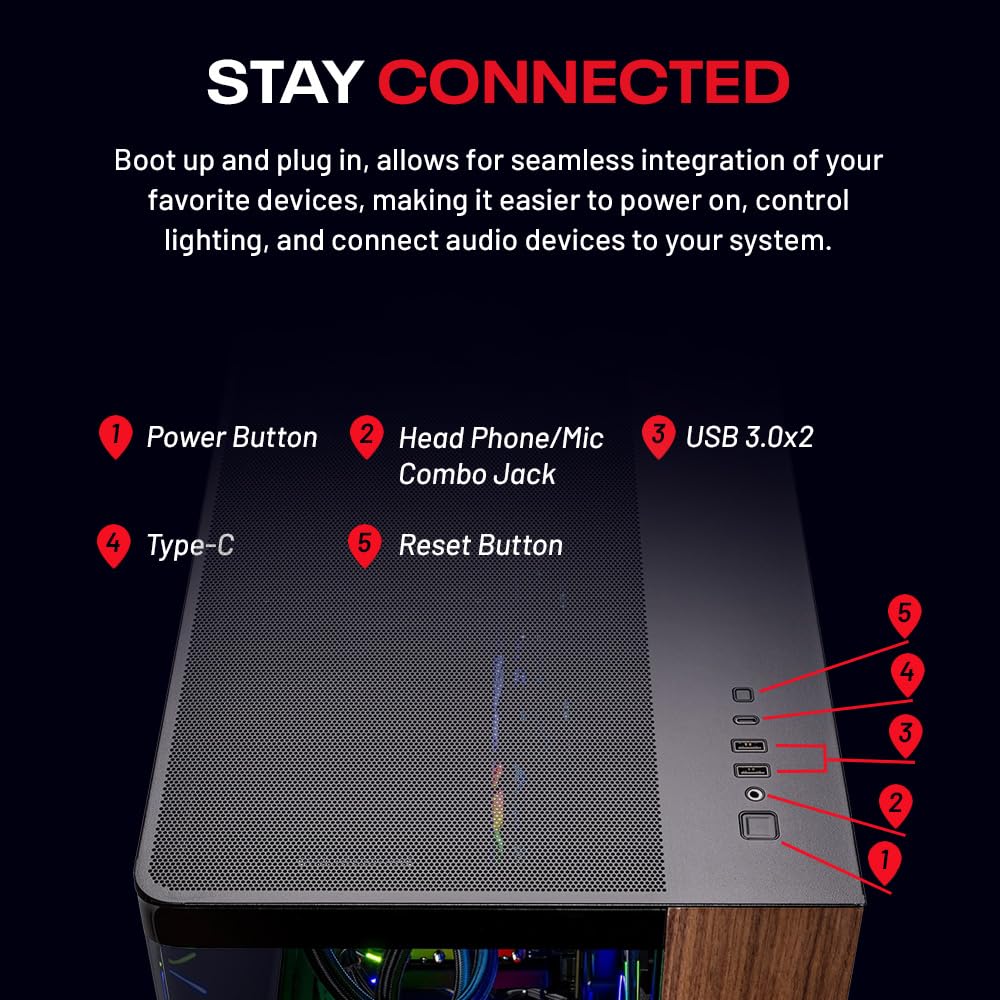 Skytech Gaming Prism 4 Desktop PC, Ryzen 9 9950X3D 4.3 GHz (5.7GHz), NVIDIA RTX 5080 16GB