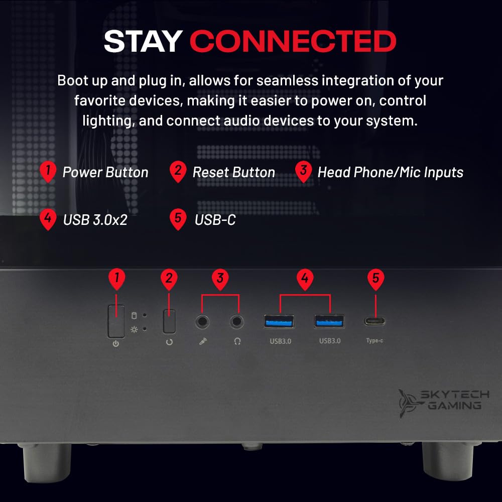 Skytech Gaming Azure 3 Gaming PC - AMD Ryzen 7 5700 & RTX 5060 32GB