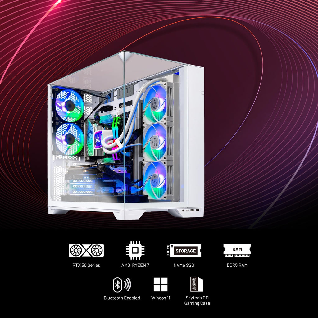 Skytech Gaming O11 Vision Gaming PC - AMD Ryzen 7 9800X3D | RTX 5080 16GB | 32GB